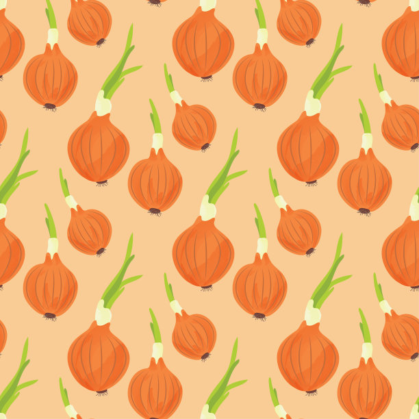 无缝模式洋葱。矢量图图片下载