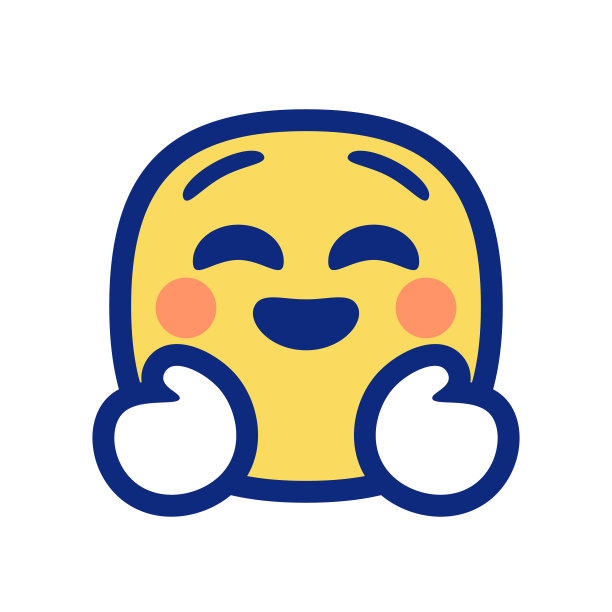 表情可爱的立方体形状与轮廓线图片下载