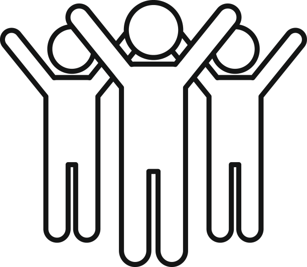 志愿者组图标轮廓风格图片下载