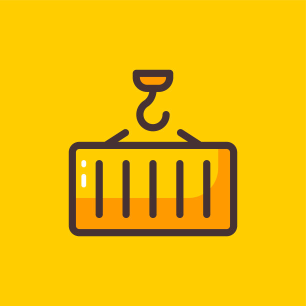 集装箱颜色平线图标设计与可编辑的笔画。适合网页，移动应用，UI, UX和GUI设计。图片下载