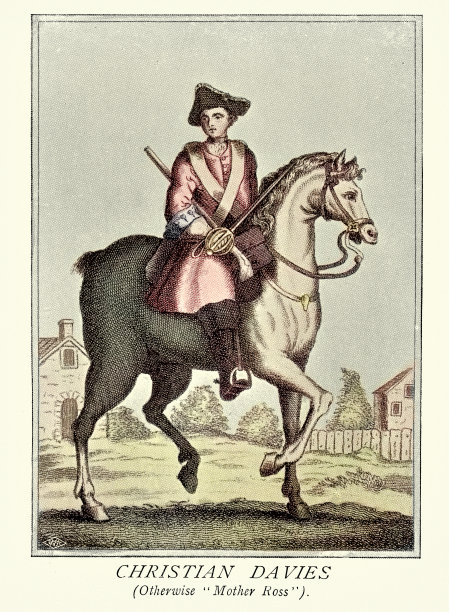克里斯汀·戴维斯，又名罗斯母亲一位爱尔兰女子，于1693年乔装男装加入英国军队图片下载