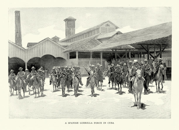 西班牙游击队，古巴，古巴独立战争，骑兵，19世纪图片下载