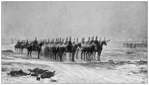 古董插图:“最后的宪兵”，鲁菲图片下载