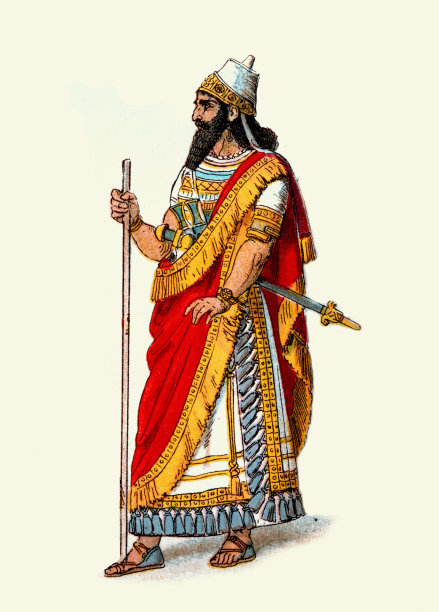 古代亚述的服饰，亚述国王的服饰图片下载