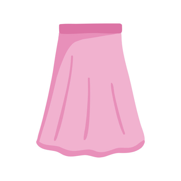 裙子卡通风格图标。彩色符号矢量插图图片下载