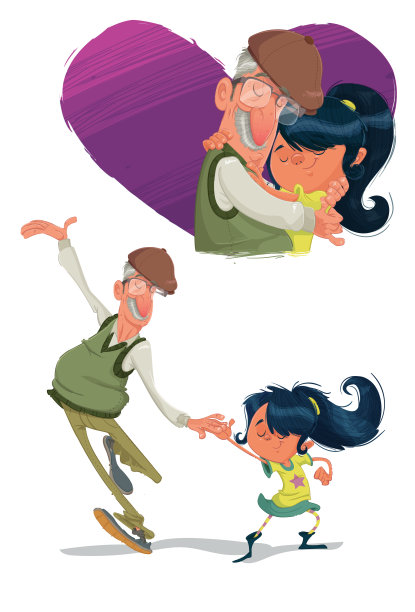 爷爷和孙女的爱图片下载