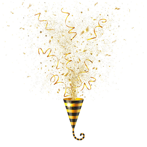 风格化的虎色派对礼花爆炸图片下载