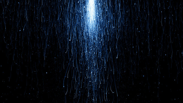 蓝色尘埃抽象光散景运动标题电影背景图片下载