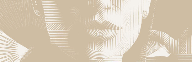 女性的嘴唇与感性的面部表情和glitch技术图片下载