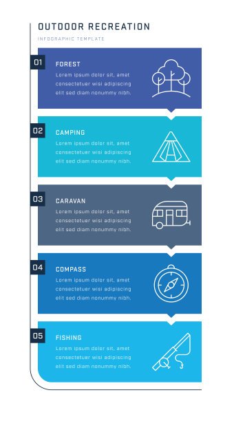 户外娱乐垂直信息图设计图片下载