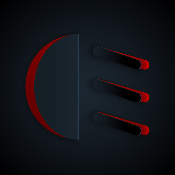 剪纸高光图标孤立在黑色图片下载