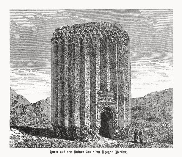 伊朗雷伊的图格鲁尔塔，木雕，1899年出版图片下载