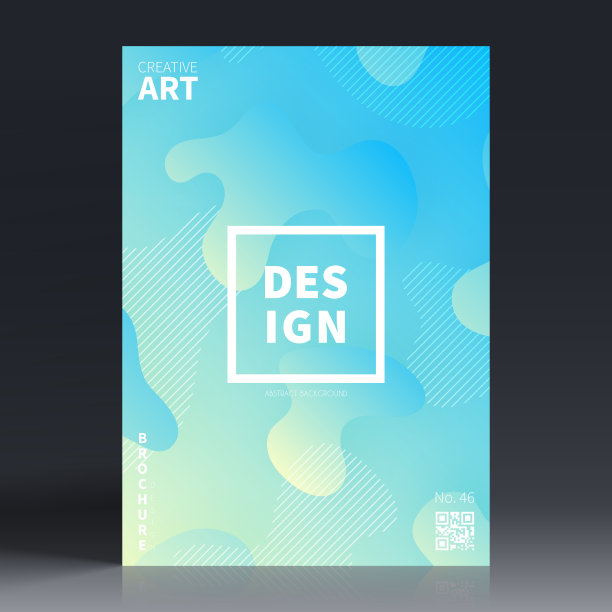 宣传册模板排版，蓝色封面设计，商业年报，传单，杂志图片下载