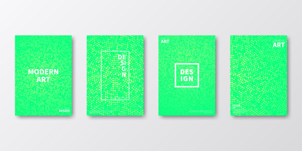 宣传册模板排版，绿色封面设计，企业年报，传单，杂志图片下载