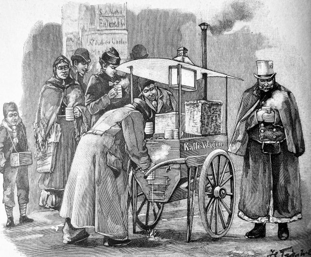 卖咖啡上街去图片下载