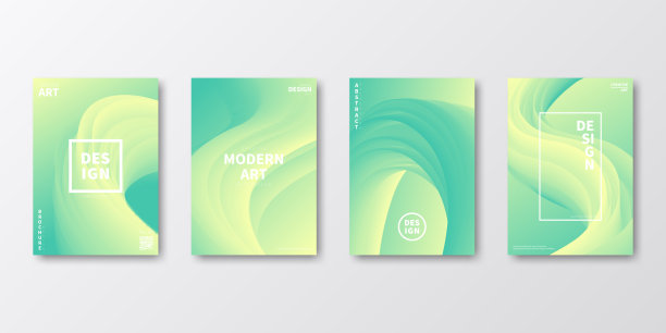 宣传册模板排版，绿色封面设计，企业年报，传单，杂志图片下载