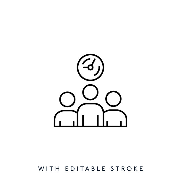 商务人士线图标。可编辑的中风图片下载