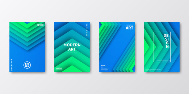 宣传册模板排版，绿色封面设计，企业年报，传单，杂志图片下载