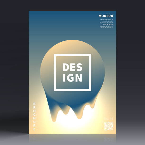 宣传册模板布局，蓝色封面设计，企业年度报告，传单，杂志图片下载