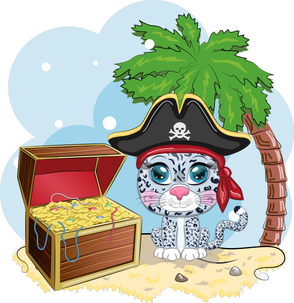 雪豹海盗的卡通人物游戏图片下载