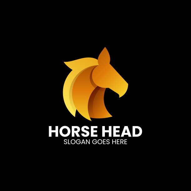 矢量插图马渐变彩色风格图片下载