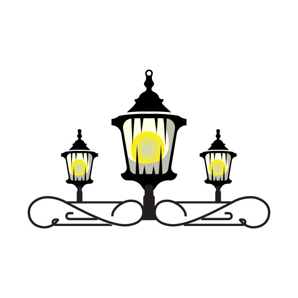 采购产品灯笼灯标志设计，生活照明矢量，灯标志插图，产品品牌，复古复古图片下载