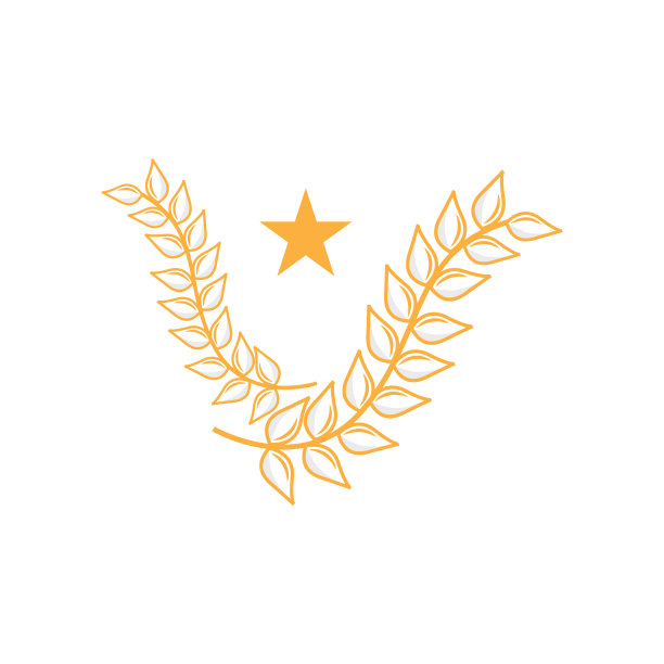 大米标志，农场小麦标志设计，矢量小麦大米图标模板复古复古插图图片下载