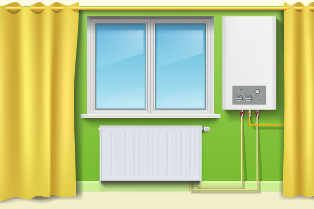 一个现实的个人加热系统的前视图图片下载