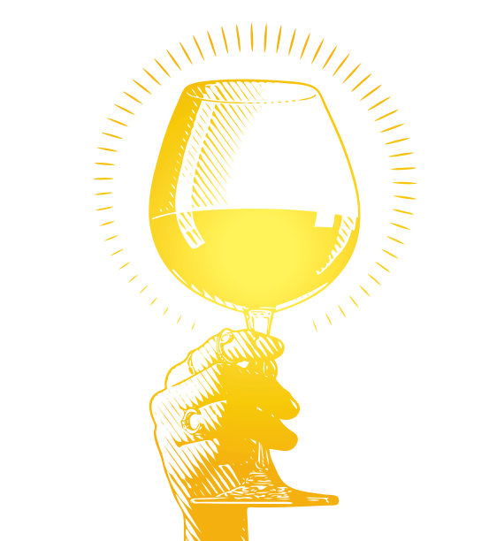 手握一杯白葡萄酒图片下载