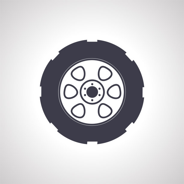汽车轮胎图标。图片下载