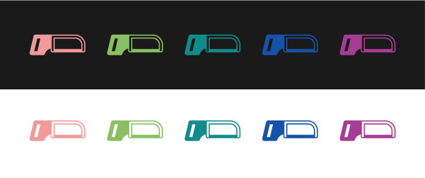 设置钢锯图标孤立的黑色和白色背景。金属锯用于木材和金属。向量图片下载