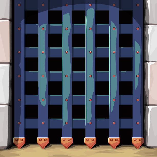 街道上的蓝色中世纪城门栅格图片下载