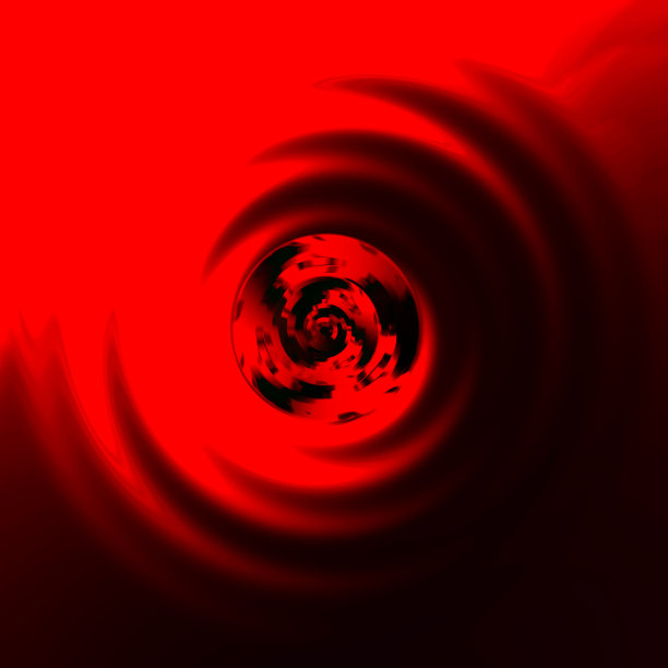 红色螺旋图案(方形纹理)以一个完美的圆圈展开，阴影强烈图片下载