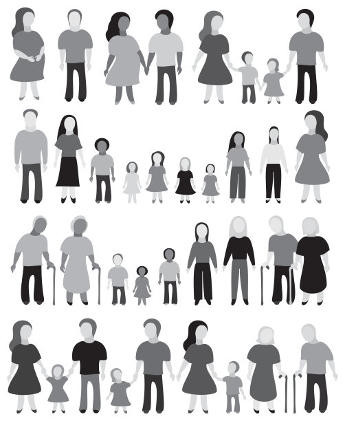 人图标。家庭。人类的时代。符号。图片下载