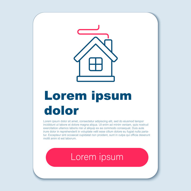 线圣诞快乐的房子图标孤立的灰色背景。家的象征。色彩缤纷的轮廓概念。向量图片下载