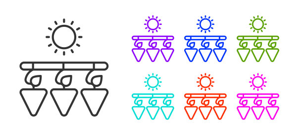 黑线干燥葡萄图标孤立在白色背景。干葡萄。设置图标彩色。向量图片下载