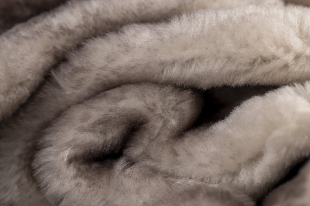 羊皮毛皮大衣的一部分特写图片下载