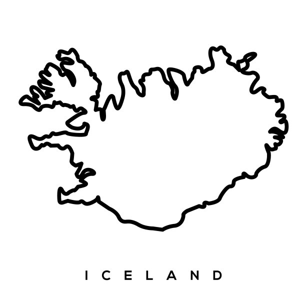 冰岛的地图图片下载