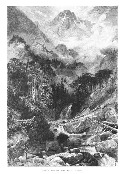 圣十字山在落基山脉，科罗拉多州，美国，北美地理图片下载