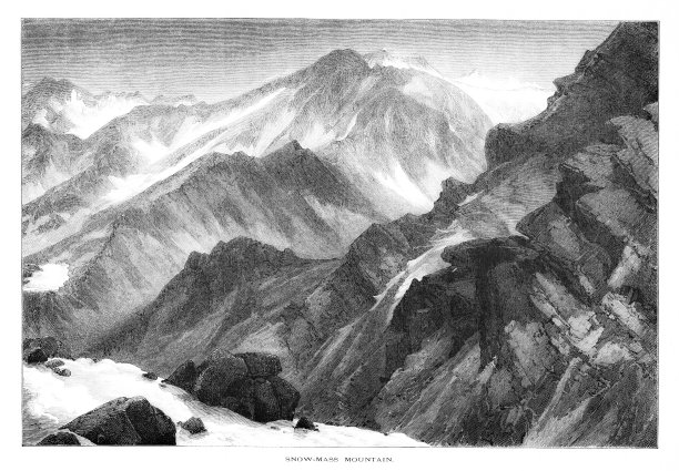 落基山脉中的雪山，科罗拉多州，美国，北美地理图片下载