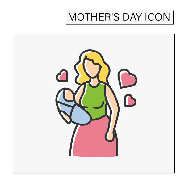 母亲彩色图标图片下载