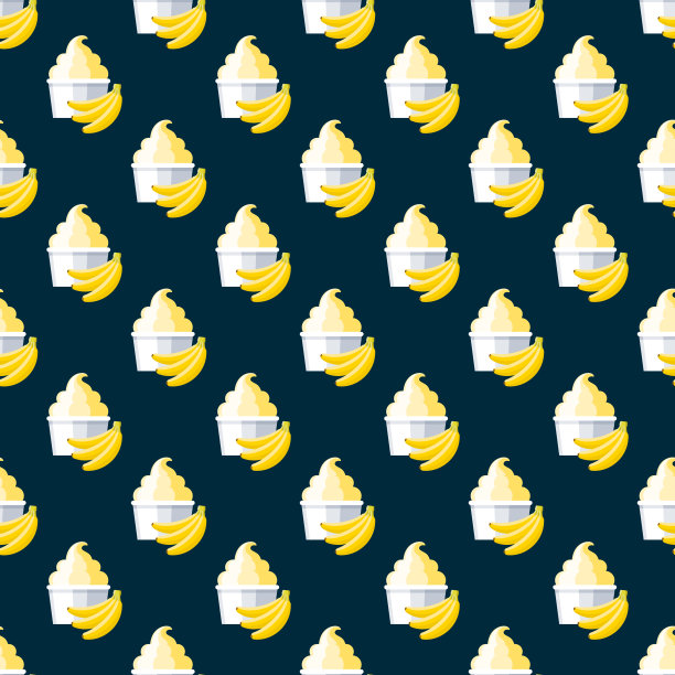 香蕉冰淇淋图案图片下载