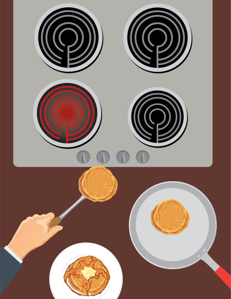 新鲜食物和烹饪与锅，锅和器具图片下载