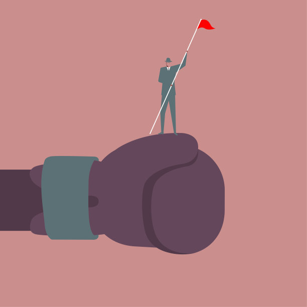 一个商人占据了拳头。图片下载