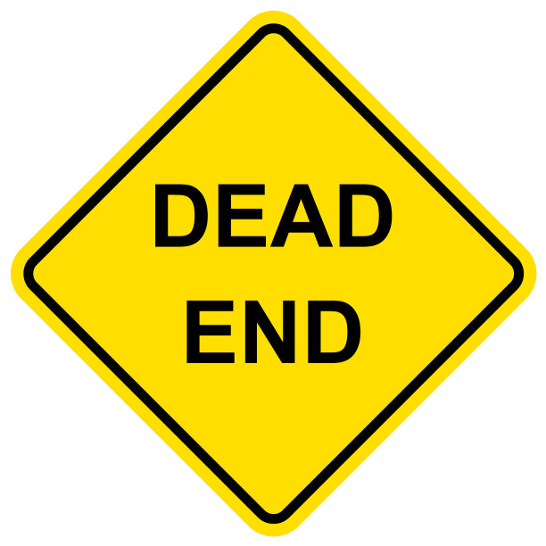 死胡同标志是黄色的图片下载