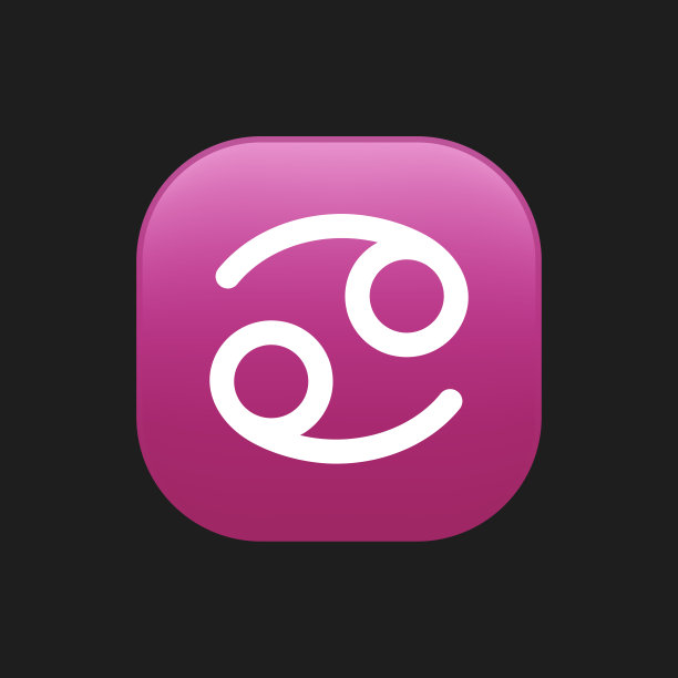 巨蟹座星象符号表情矢量插图图片下载