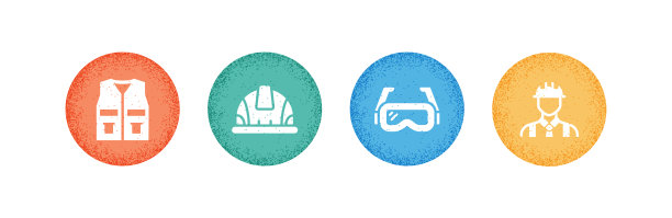 工作安全相关图标。向量符号说明。图片下载