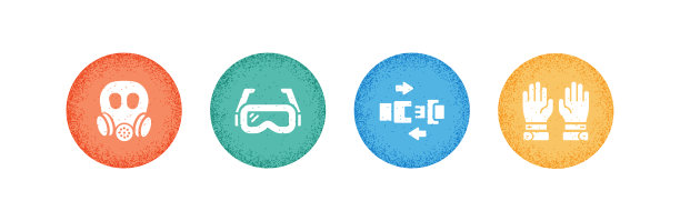 工作安全相关图标。向量符号说明。图片下载