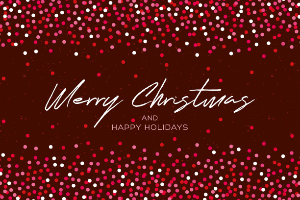 圣诞快乐贺卡-黑色背景图片下载