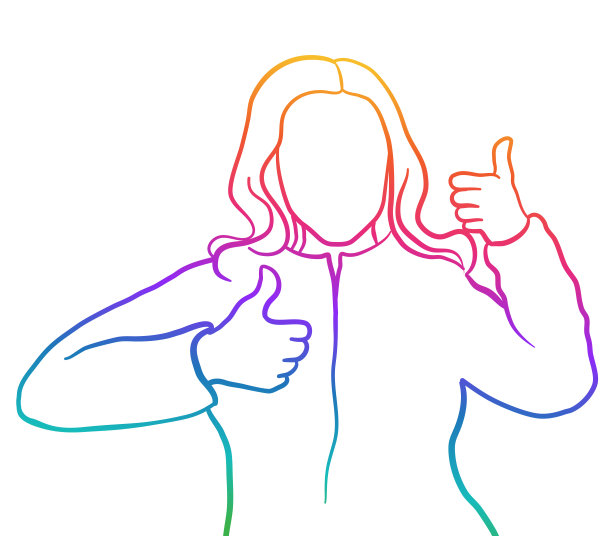 傻乎乎的快乐姿势彩虹图片下载